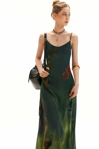 Fantasy Floral Suspender Dress