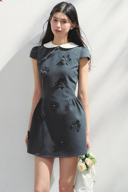 Park Floral Gray Dress