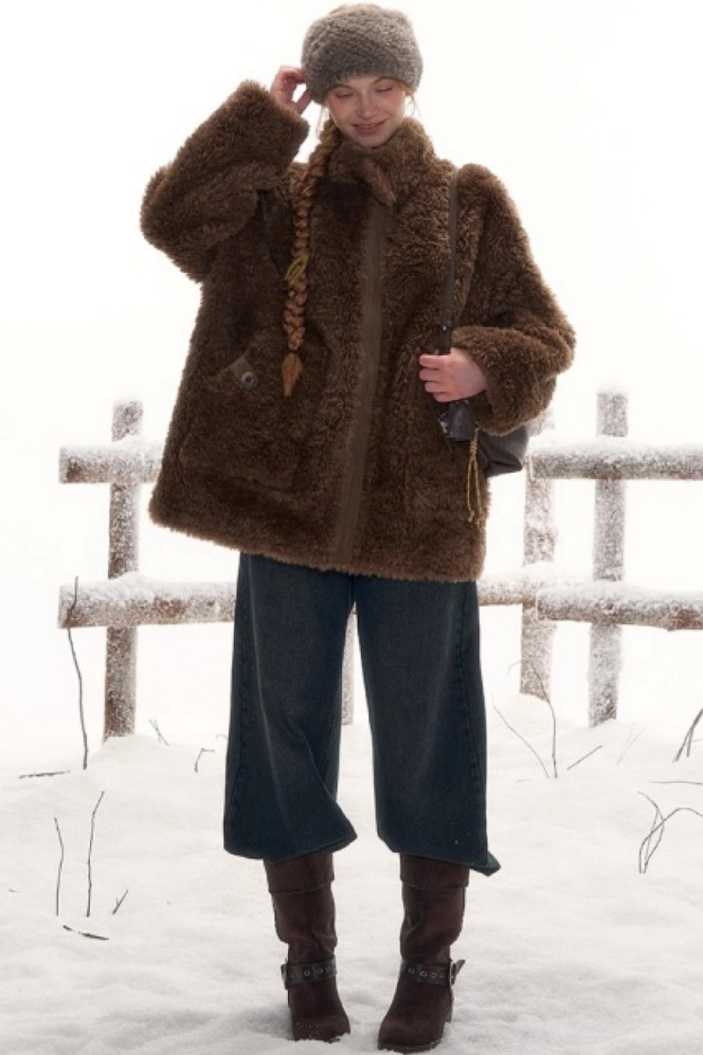 Reversible Suede Stand Collar Jacket