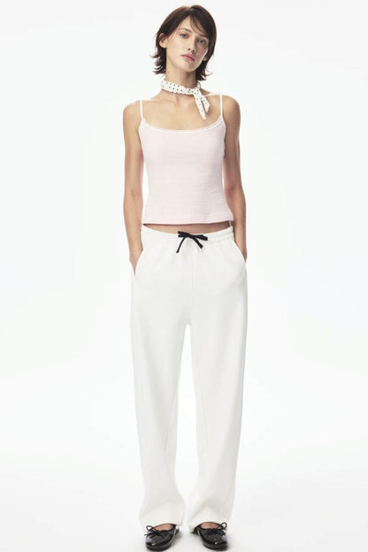 Canotta in pizzo con color-blocking