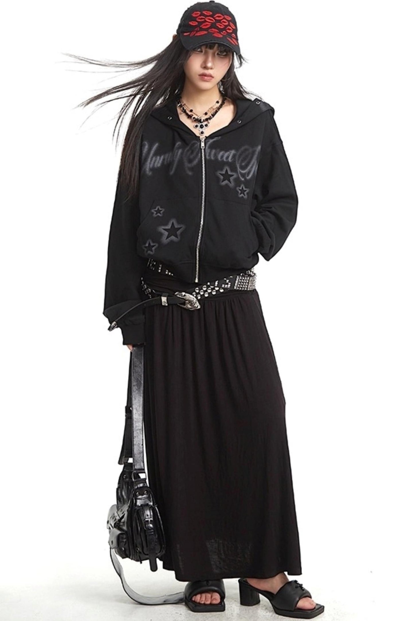 Lazy Zipper Hooded Jacket