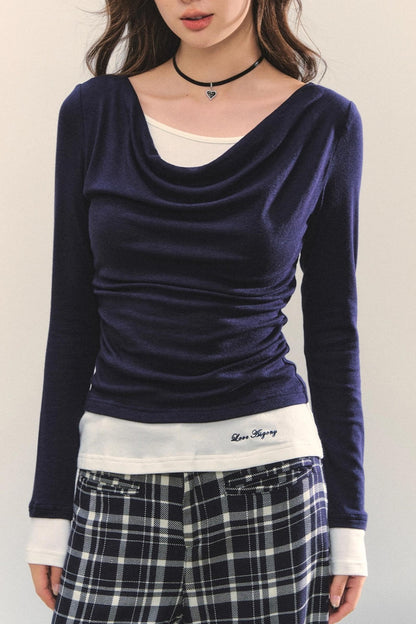 Swing Slim Fit Patchwork T-Shirt