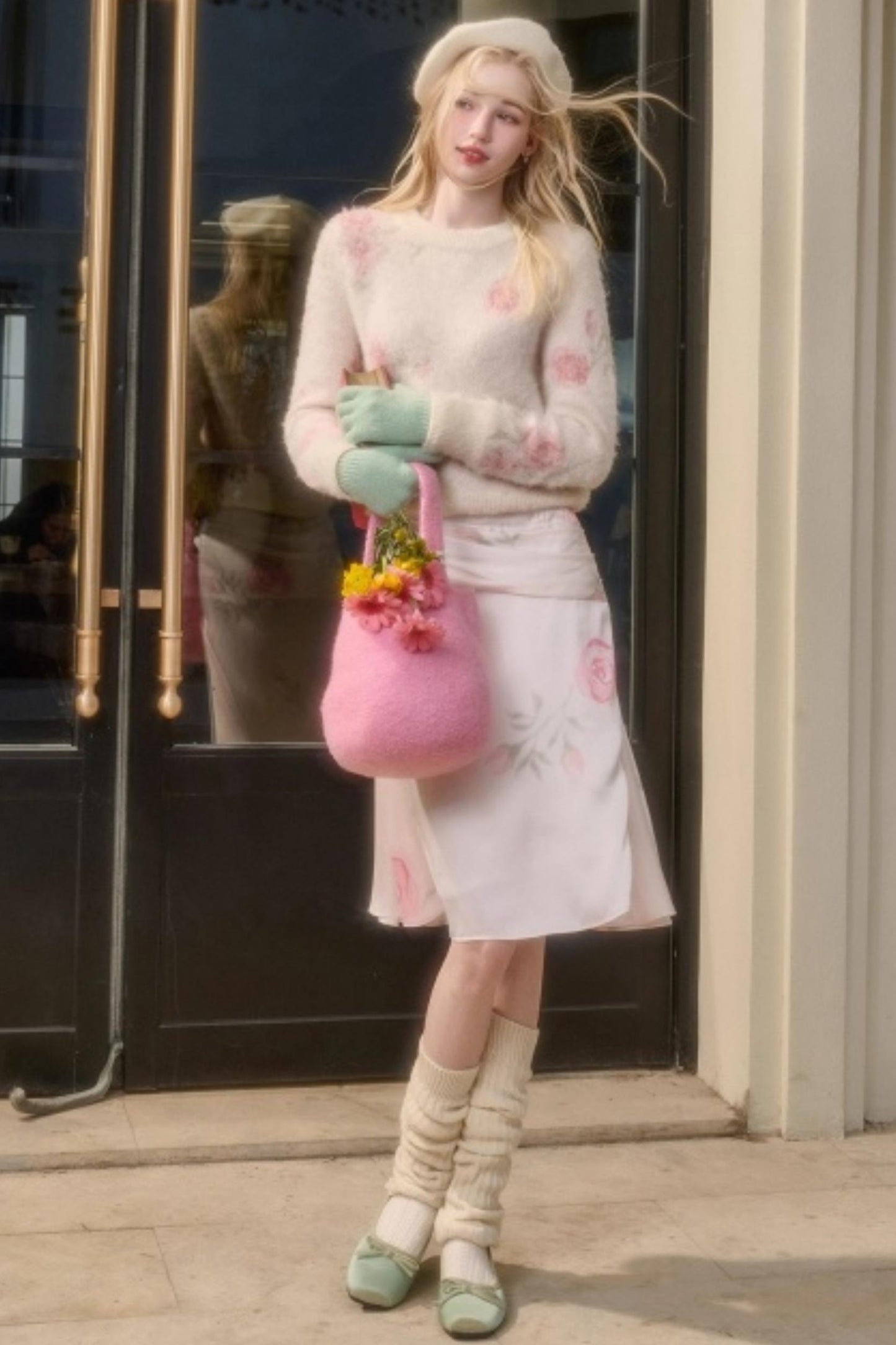 Milky Way Wool Sweater & Skirt Set-Up