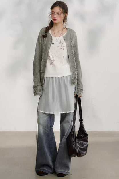 Little Cat Paw Denim Pants