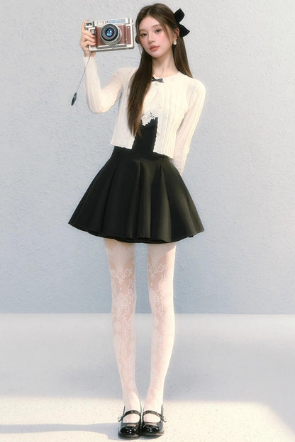 Golden V-Shaped Black Dress