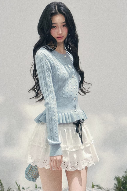 Spring White Half-Skirt