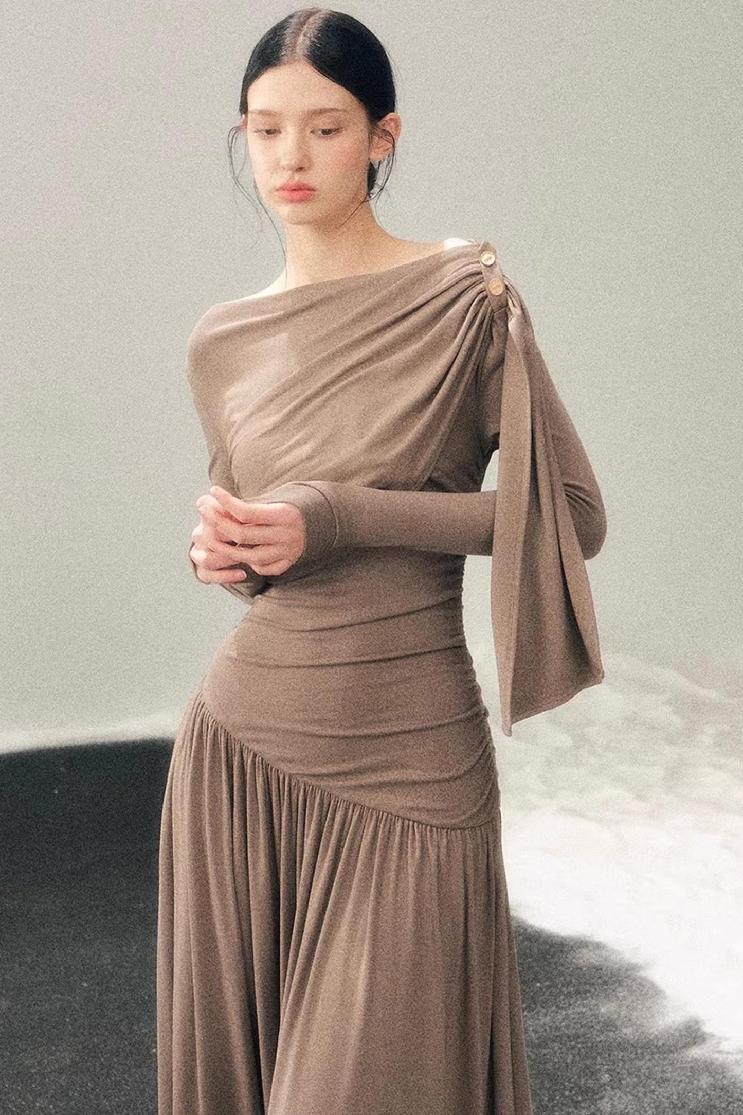 Ribbon Bodycon Winter Dress