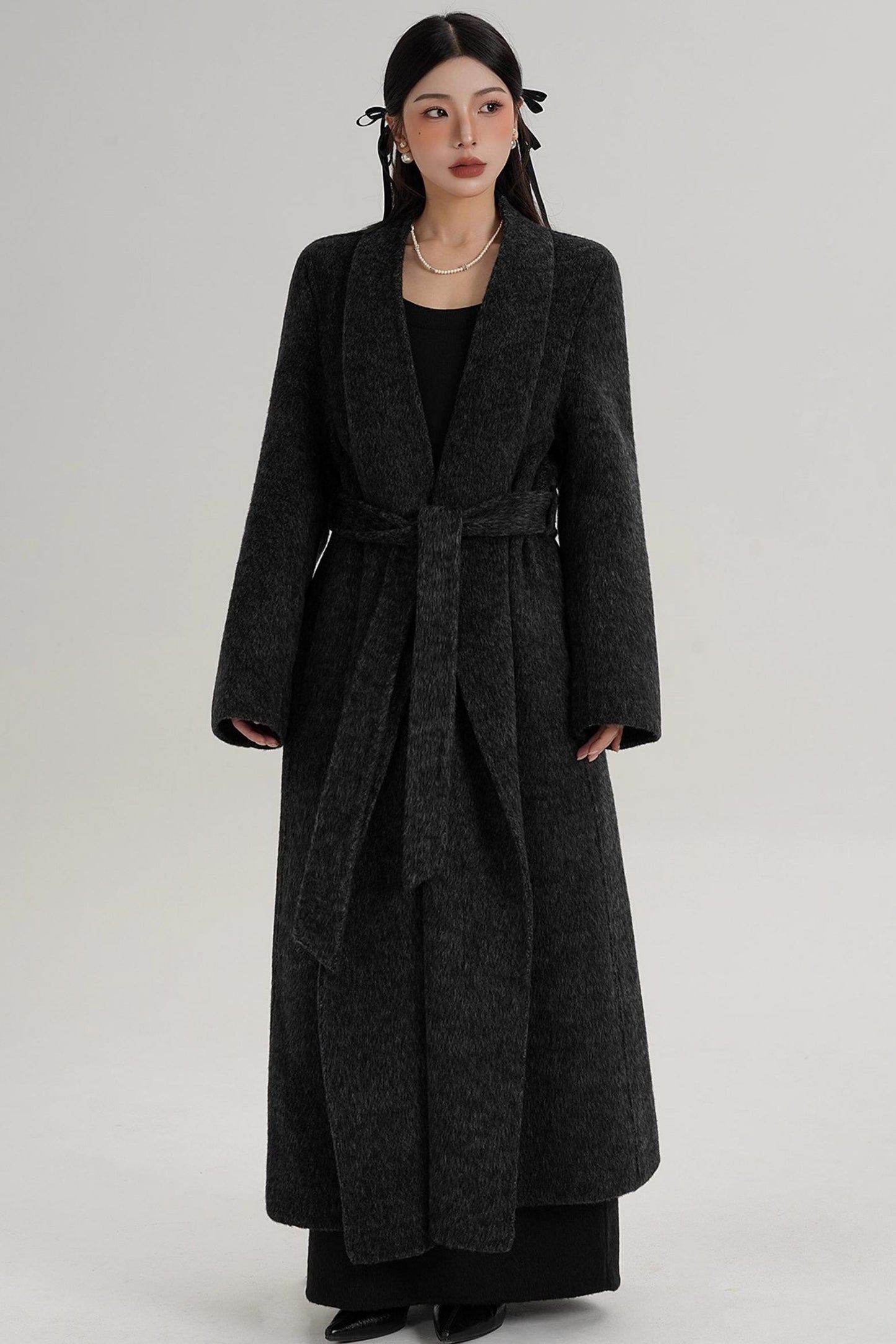Elegant Double-Sided Long Wool Coat