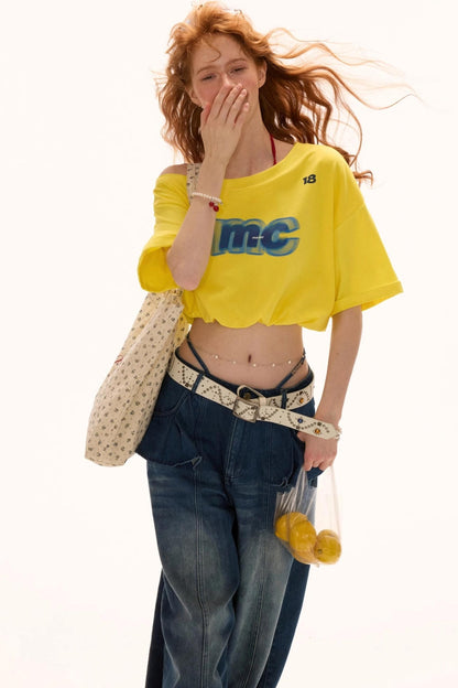 Casual Shoulder Cutout Tee