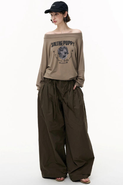 Puppy Print Long Sleeve T-shirt