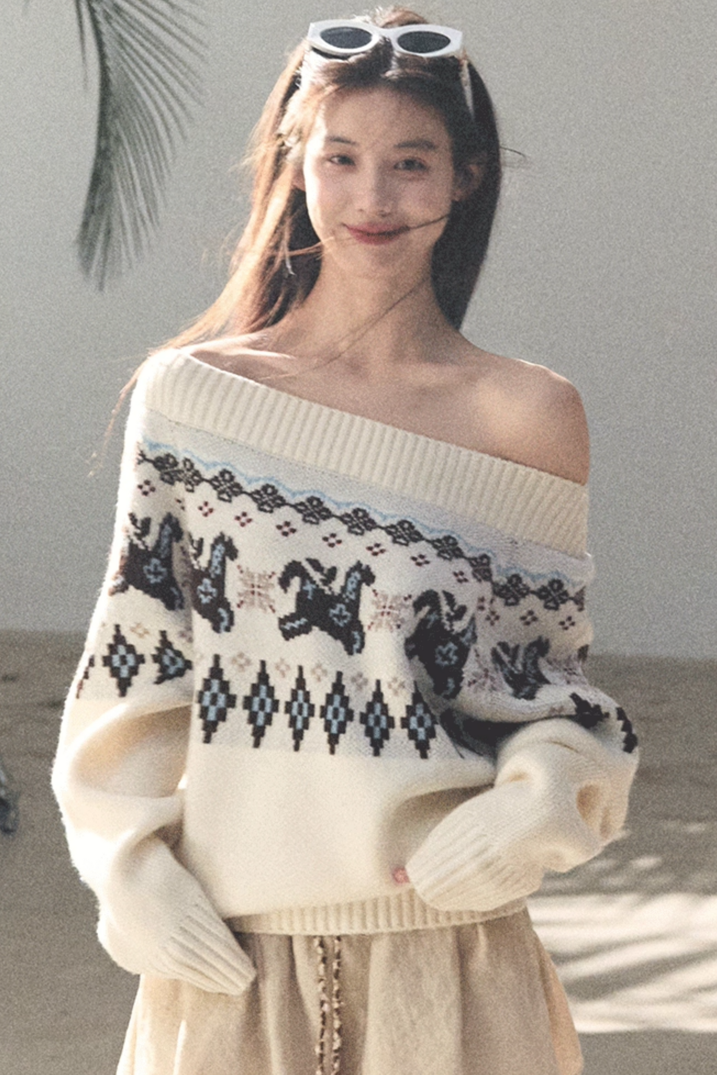 Sheep Wool Fair Isle Sweater