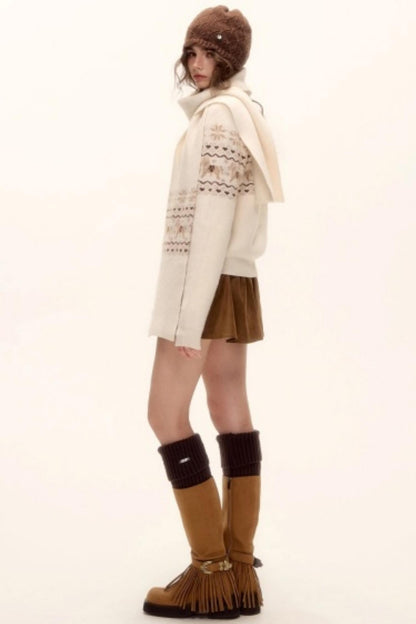 Fair Isle Wool Cardigan Set-Up