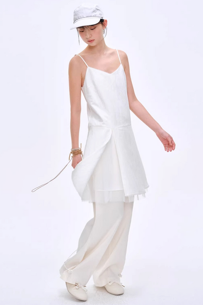 Lyocell Blend Color-Block Pants