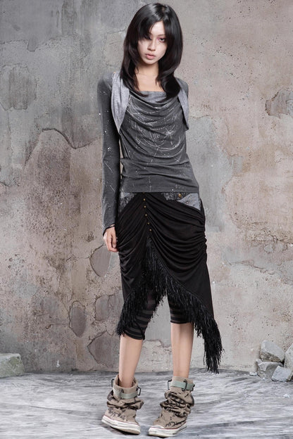 Diamond Collar Knit Top