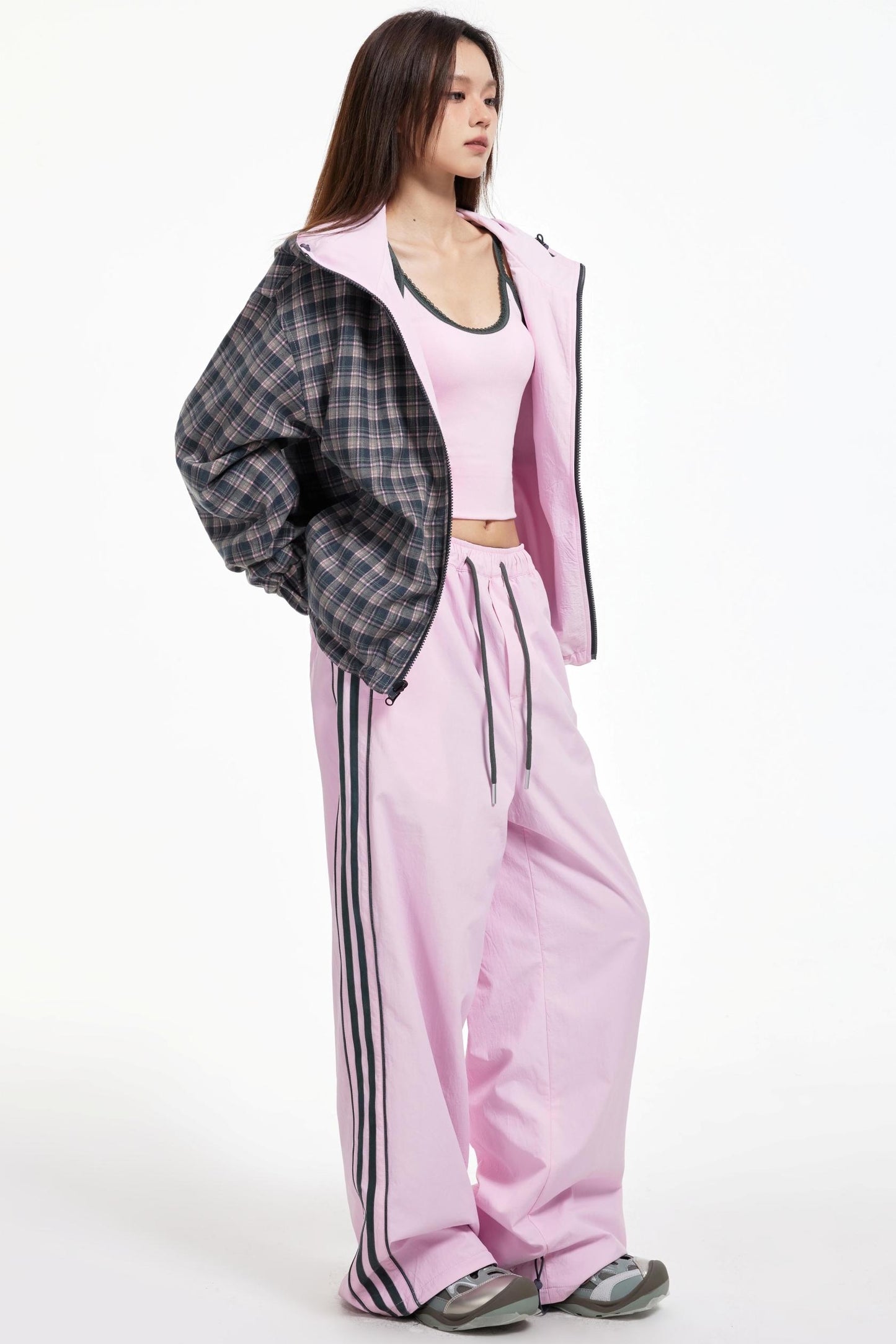 Lux Stripe Hooded Jacket Set-Up