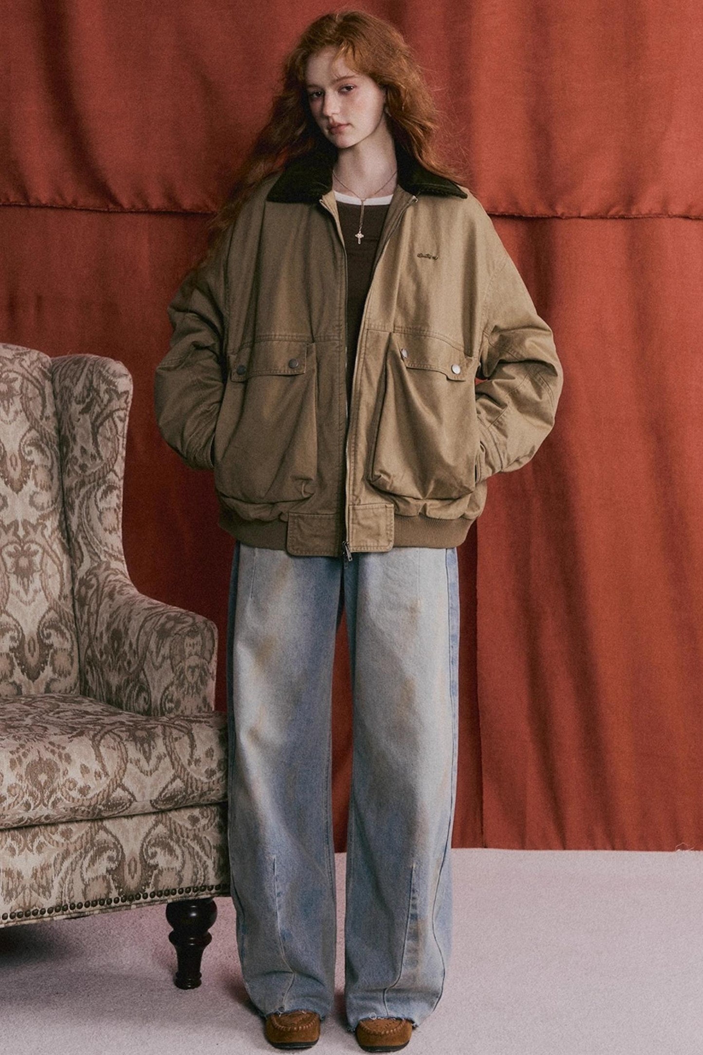 Vintage Washed Distressed Denim Pants