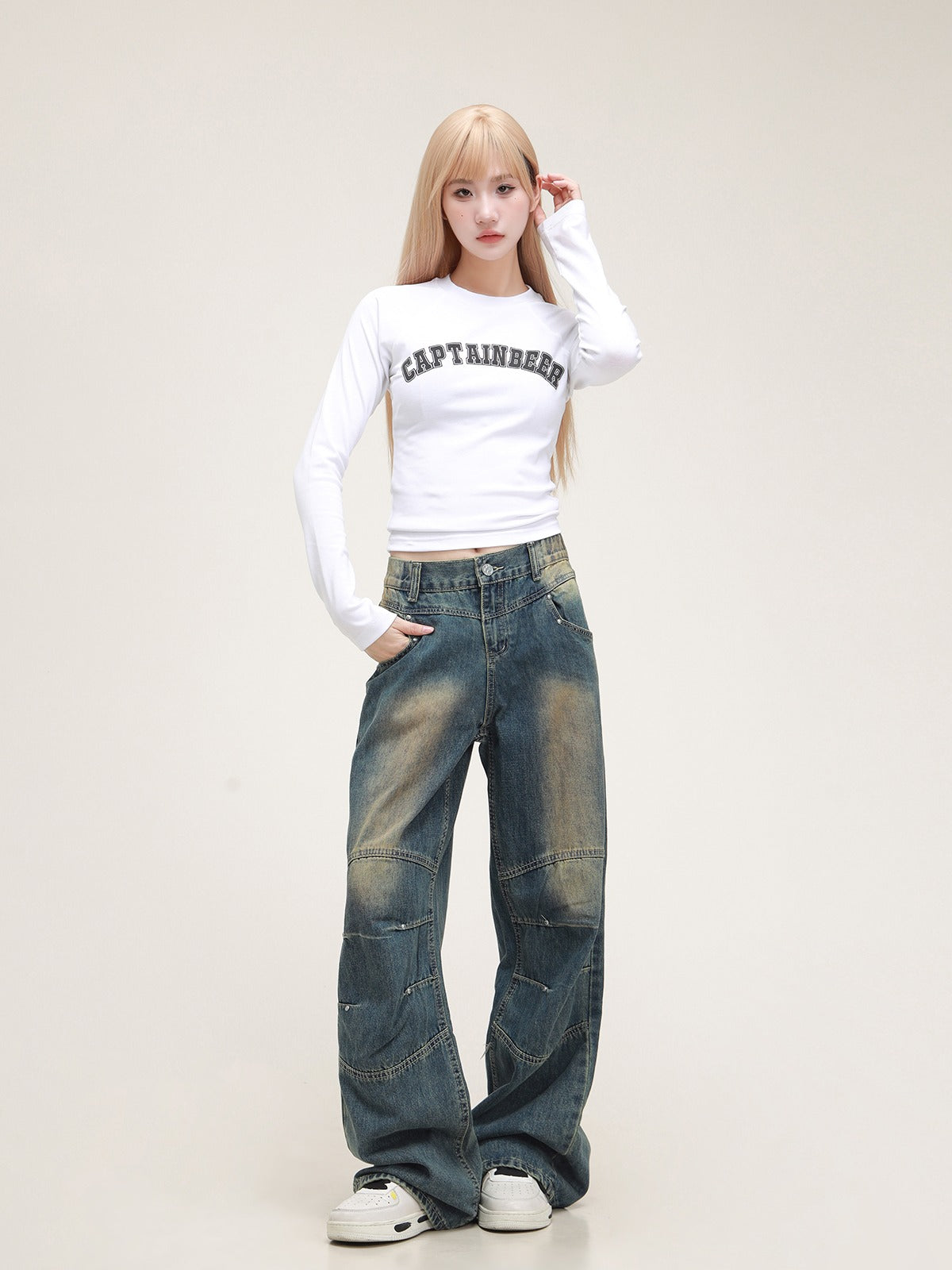 American studded jeans pants