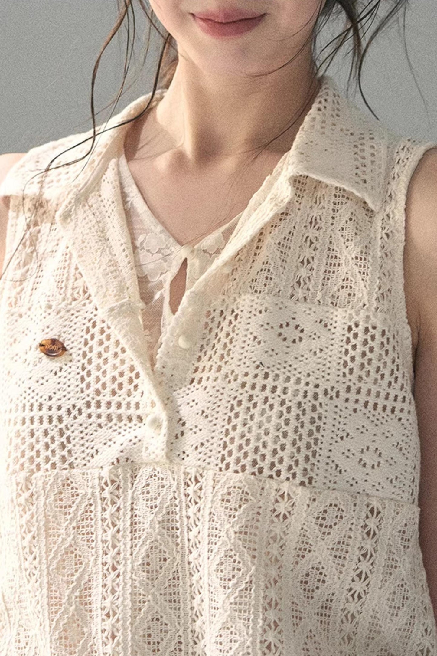 Lace Hollow-Out Summer Top