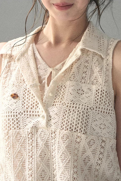 Lace Hollow-Out Summer Top