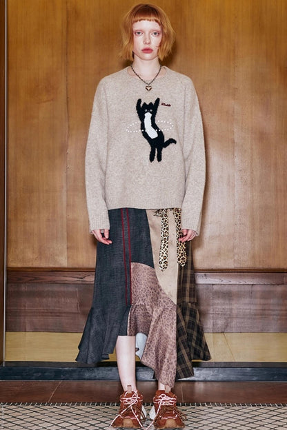 Laser Beaded Knitted Sweater