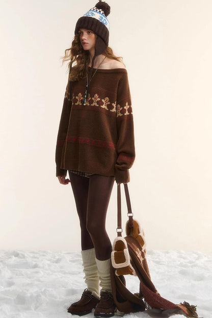 Gingerbread Man Fair Isle Sweater Set