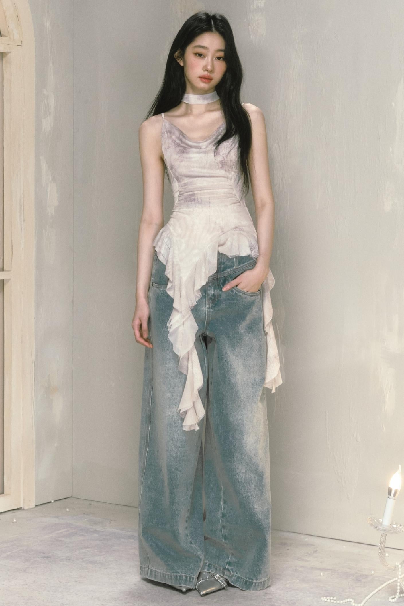 Classic Wide-Leg Jeans Pant