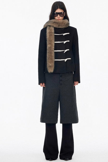 Layered Draped Bootcut Pants