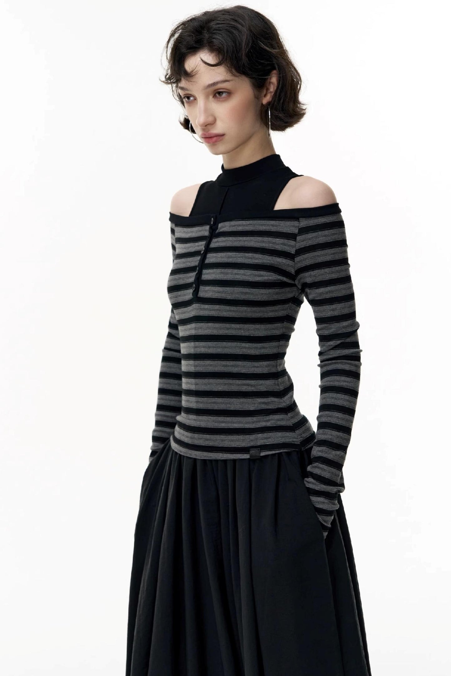 Shoulder Shirt Dress Set-Up