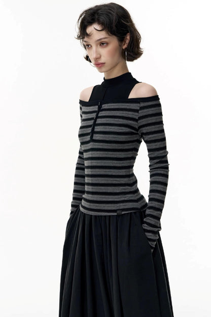 Shoulder Shirt Dress Set-Up