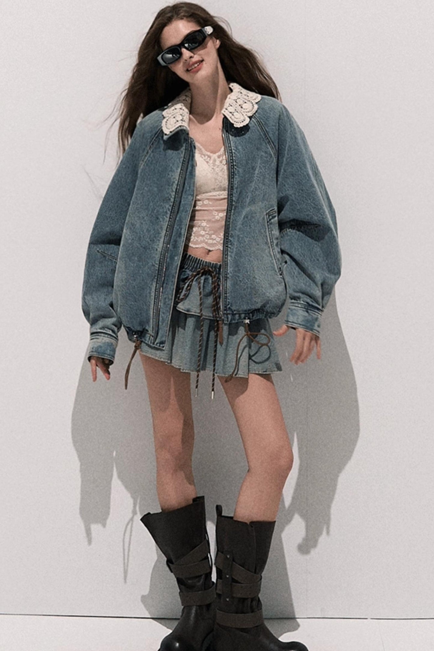 Vintage Braided Denim Jacket Set-Up