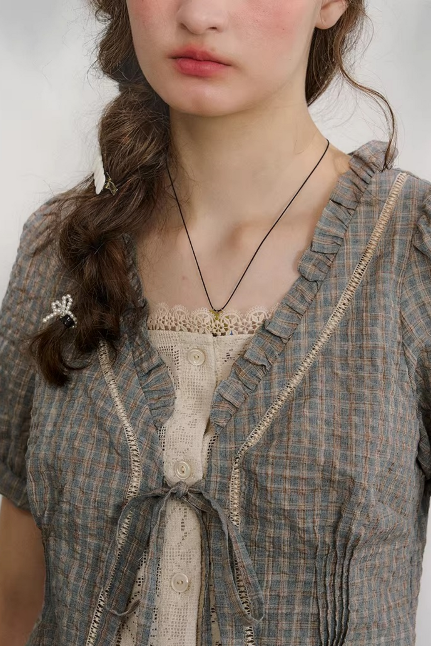 Cloud Peony Lace Blouse