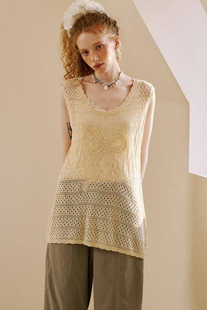 Chic Crochet Knit Top