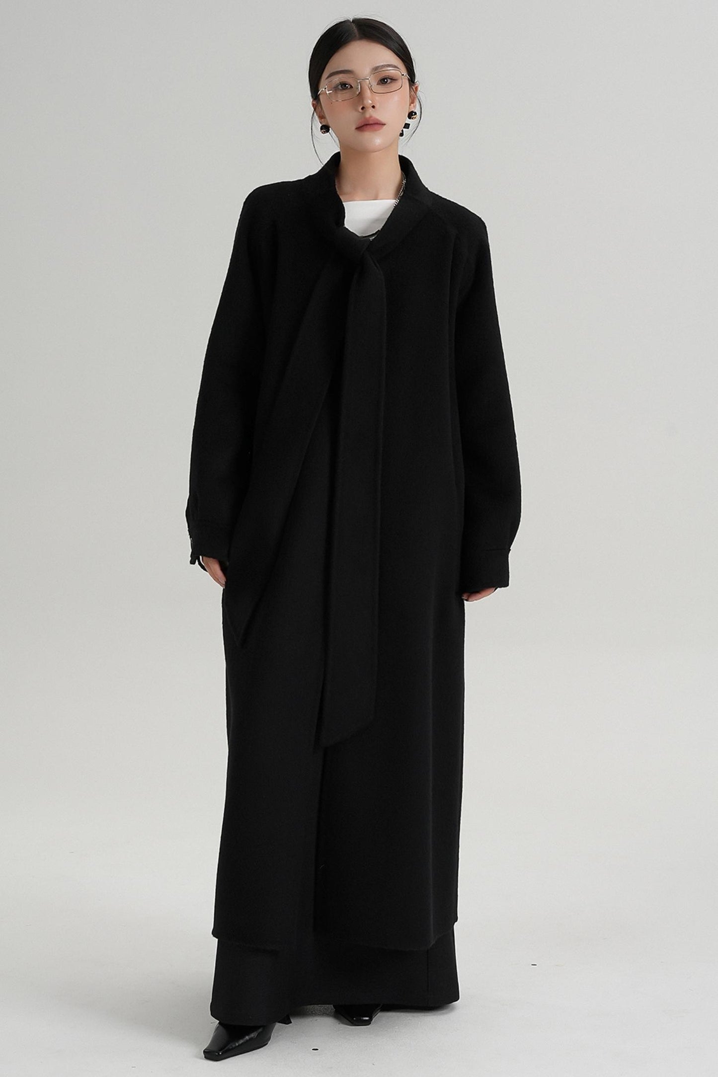 Temperament Woolen Long Coat