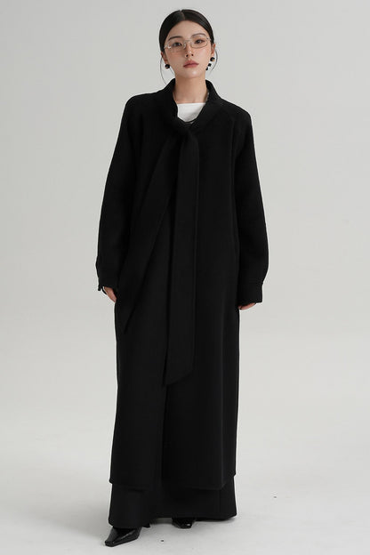 Temperament Woolen Long Coat