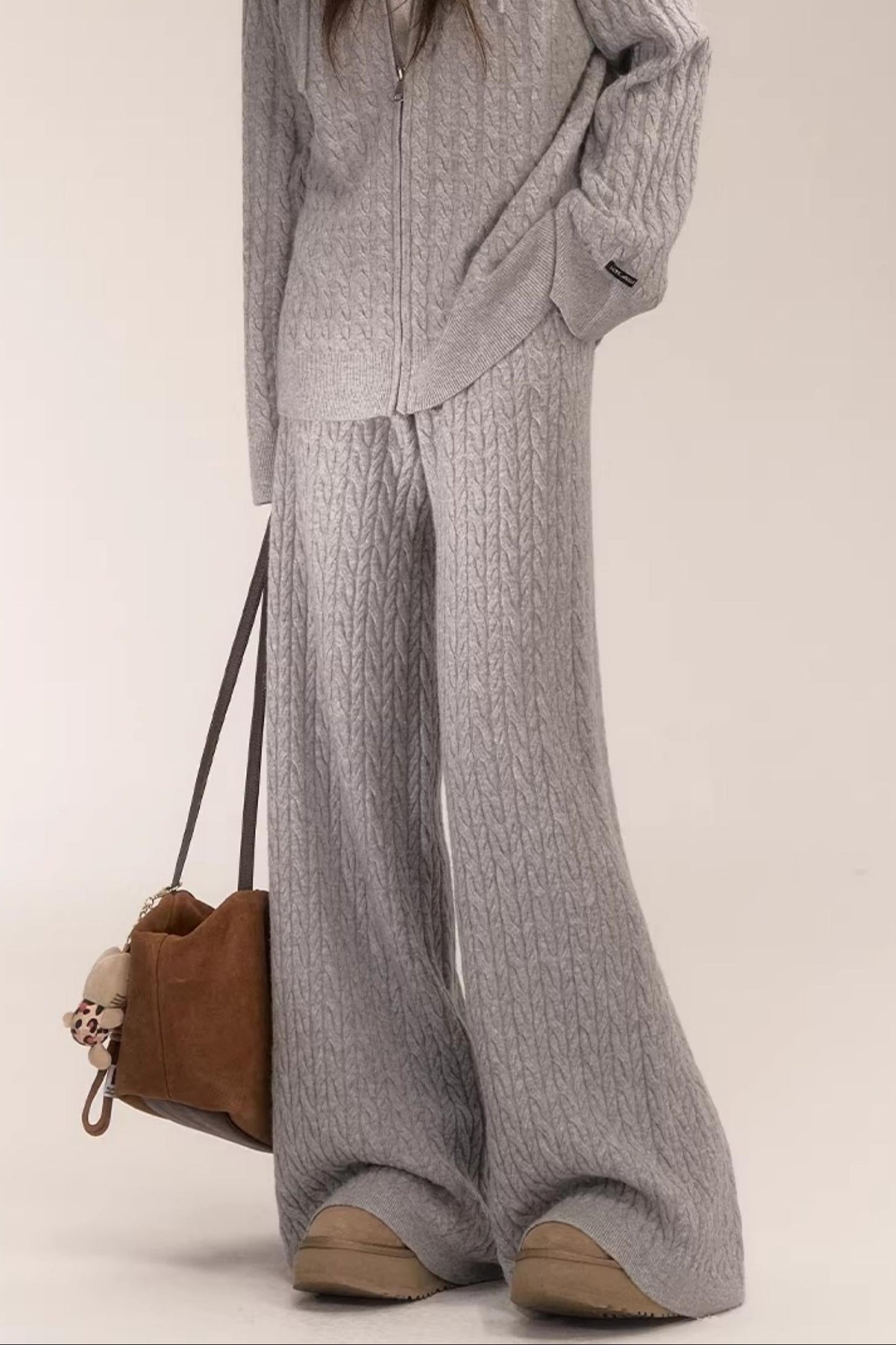Knitted Jacket Pants Set-Up