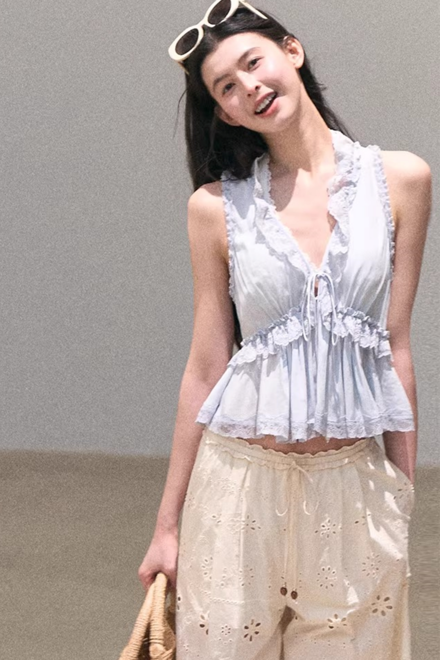 Embroidered Pure Cotton Pants