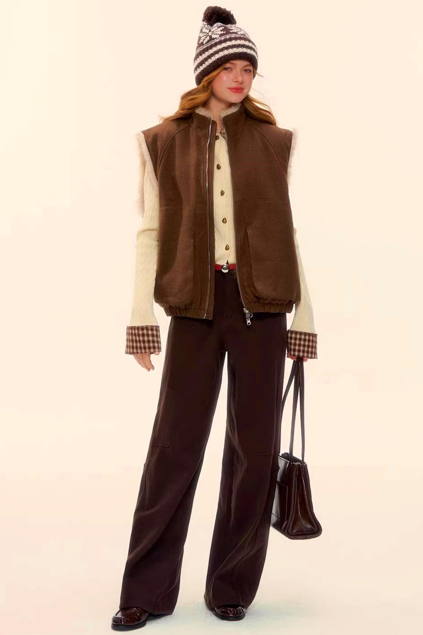 Raw Leather Trim Jeans