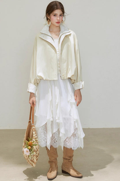 Lace Autumn Trench Coat