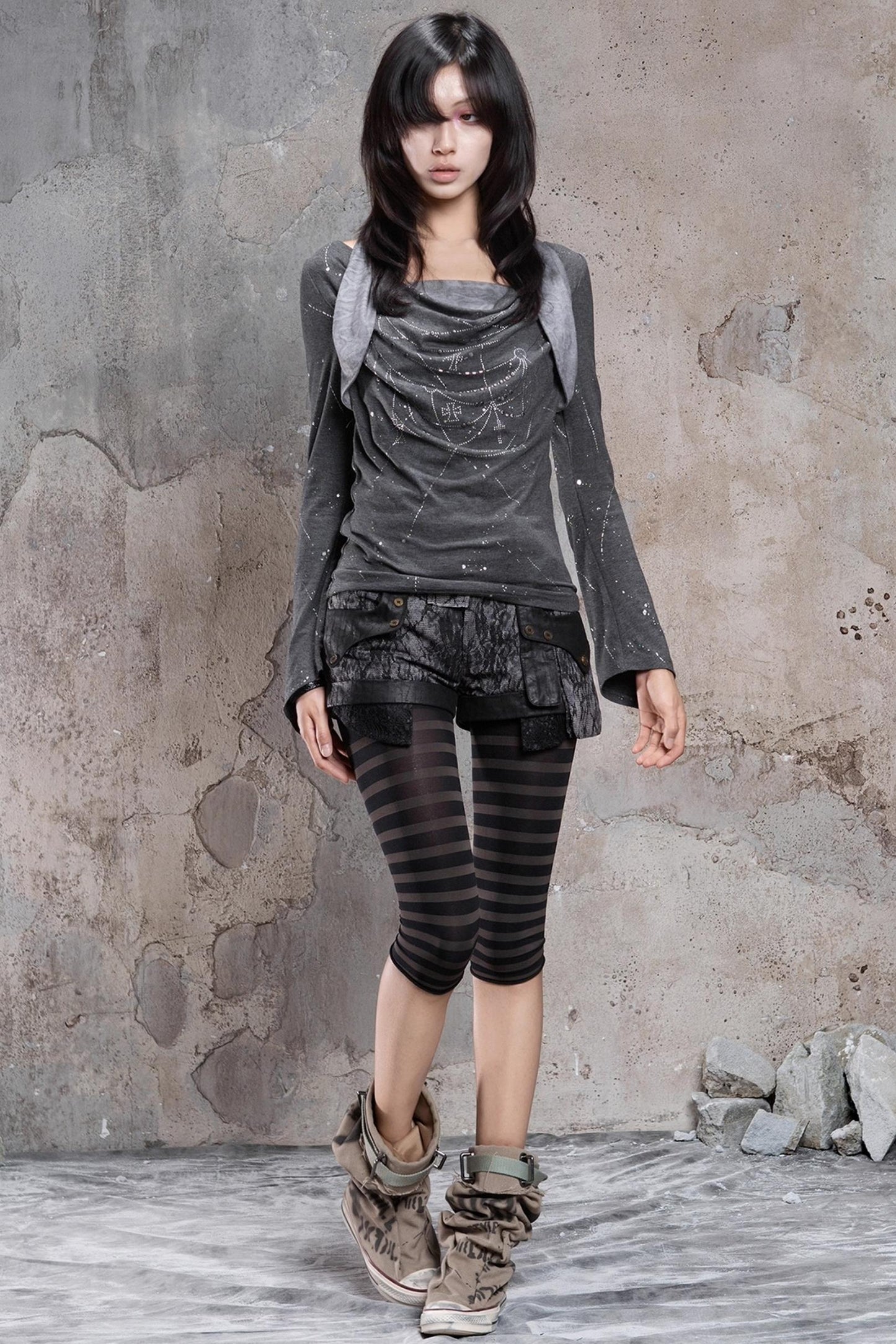 Diamond Collar Knit Top