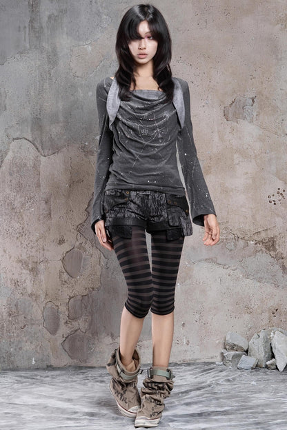 Diamond Collar Knit Top