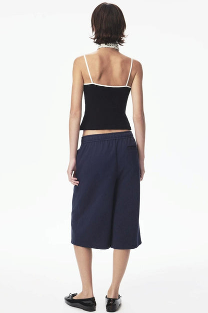 Canotta in pizzo con color-blocking
