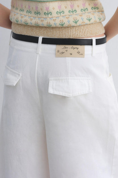 Plaid Patchwork High-Waisted Pants