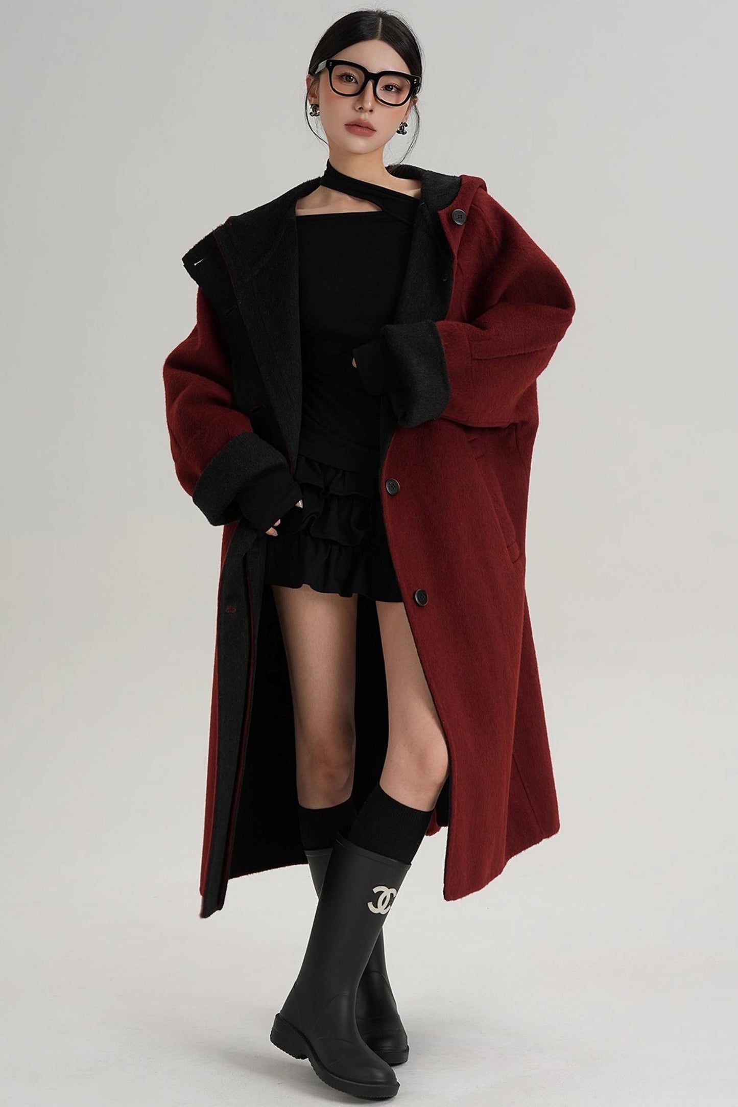 Temperament Long Wool Jacket