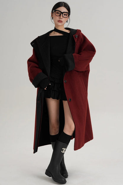 Temperament Long Wool Jacket