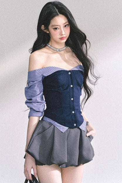 Slimming Hot Girl One-Shoulder Tops