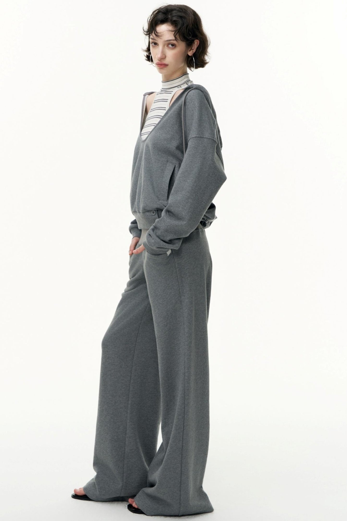 Layered Hooded Sweatshirt Set-Up