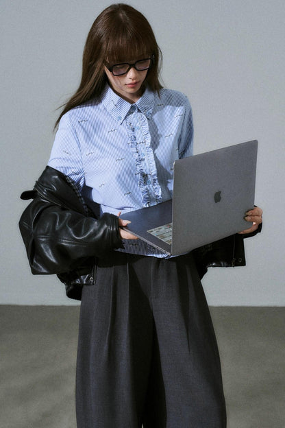 Lazy Silhouette Vintage Biker Jacket