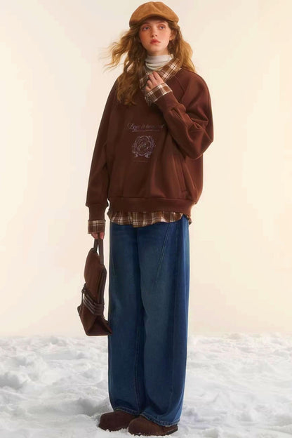 Brushed Distressed Retro Jeans