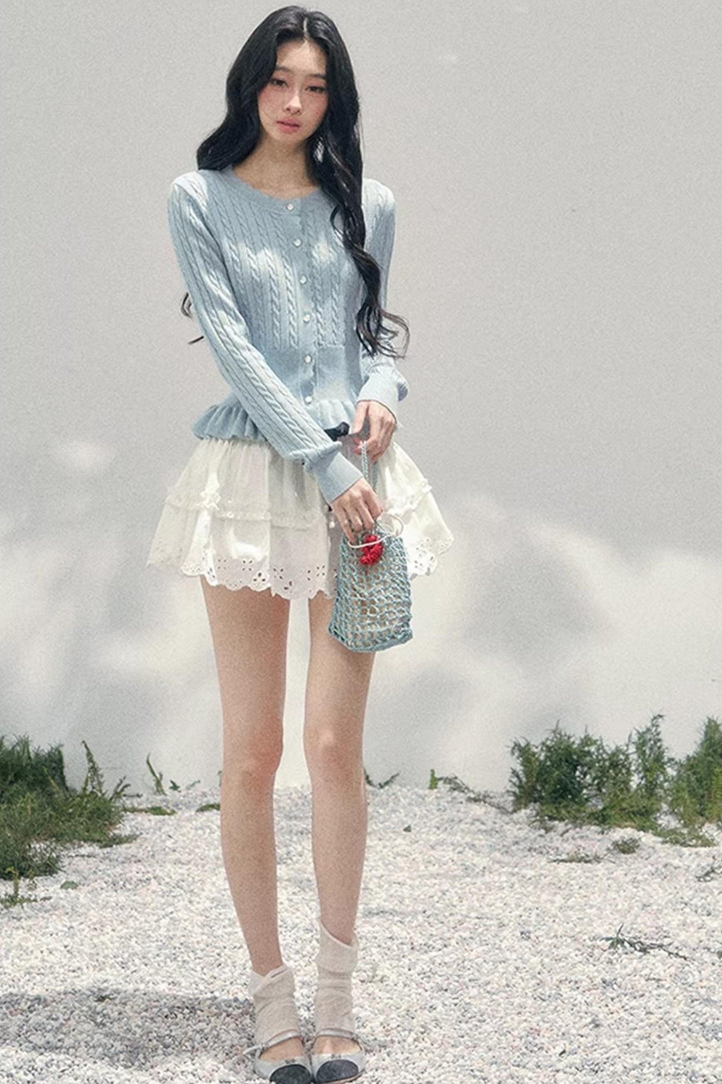 Pearl Soft Ode Ruffle Sweater