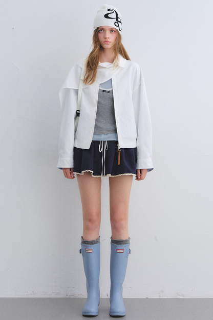 Detachable Shawl Collar Flight Jacket